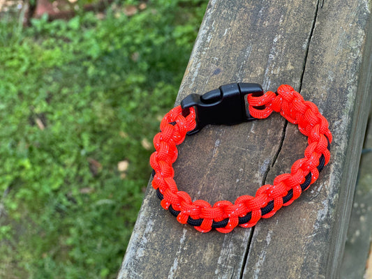 Safety Reflective with Black Paracord Bracelet