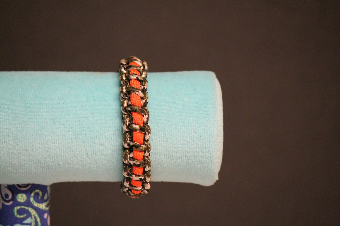 Camo Enwrapped Orange Paracord