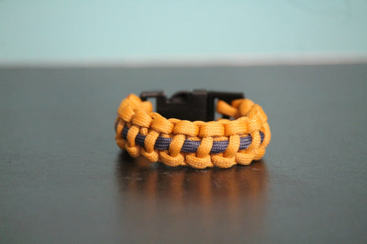 Marigold and Dark Gray Para Cord Bracelet