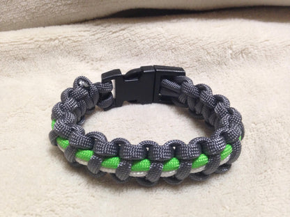 Gray, Green, White Paracord