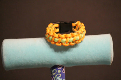 Yellow Mustard Twist and Neon Green center Para Cord Bracelet