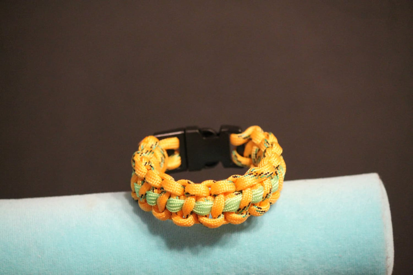 Yellow Mustard Twist and Neon Green center Para Cord Bracelet