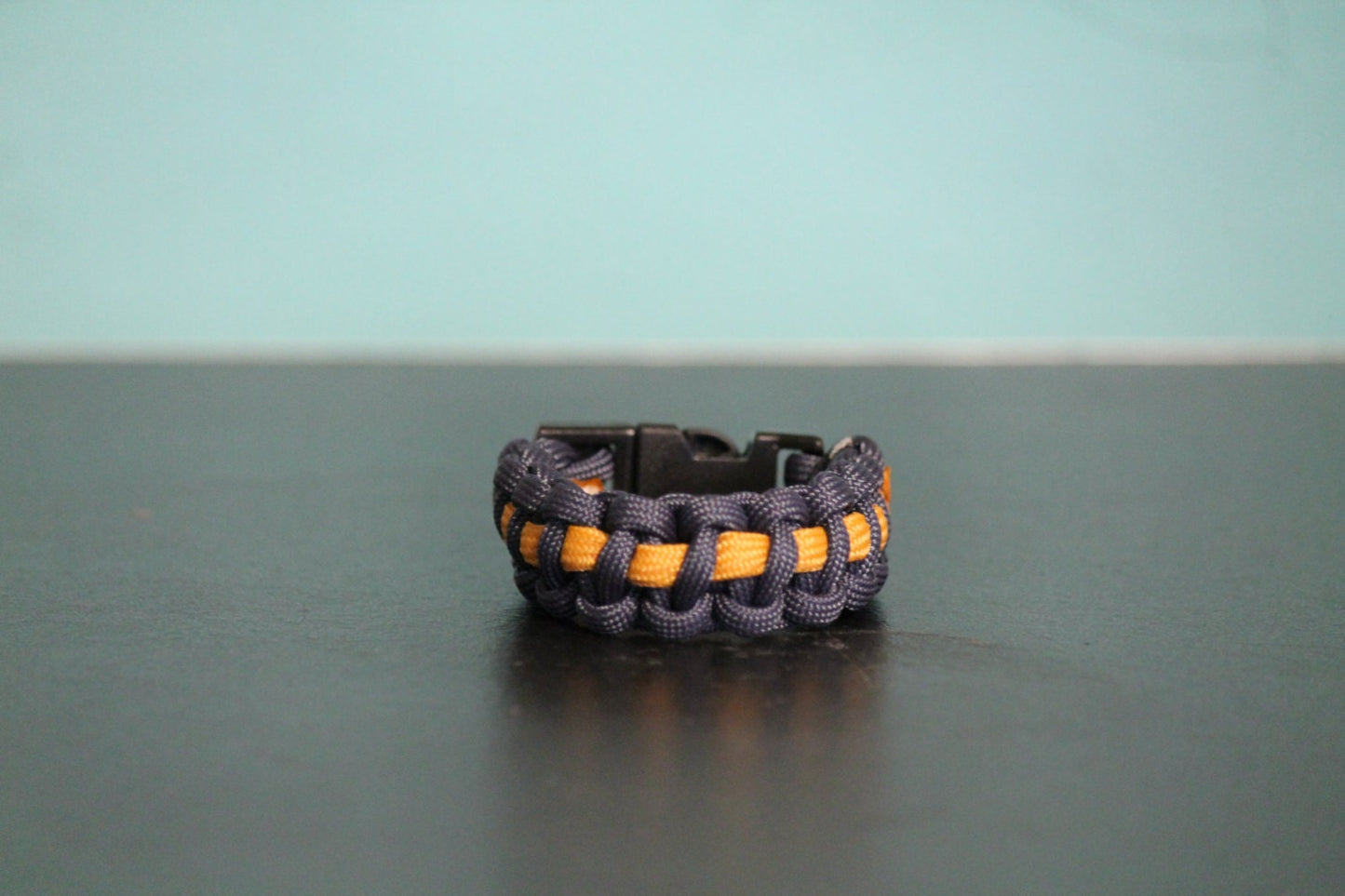 Dark Gray and Marigold Para Cord Bracelet