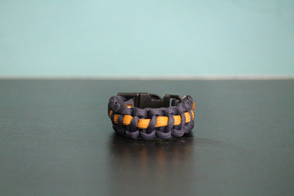 Dark Gray and Marigold Para Cord Bracelet