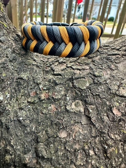 Black, Gold, Gray Go Army Black Knights Paracord Bracelet