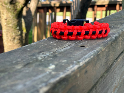 Safety Reflective with Black Paracord Bracelet
