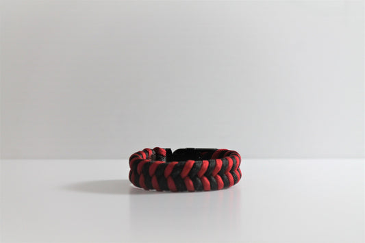 Fishtail Red and Black Paracord