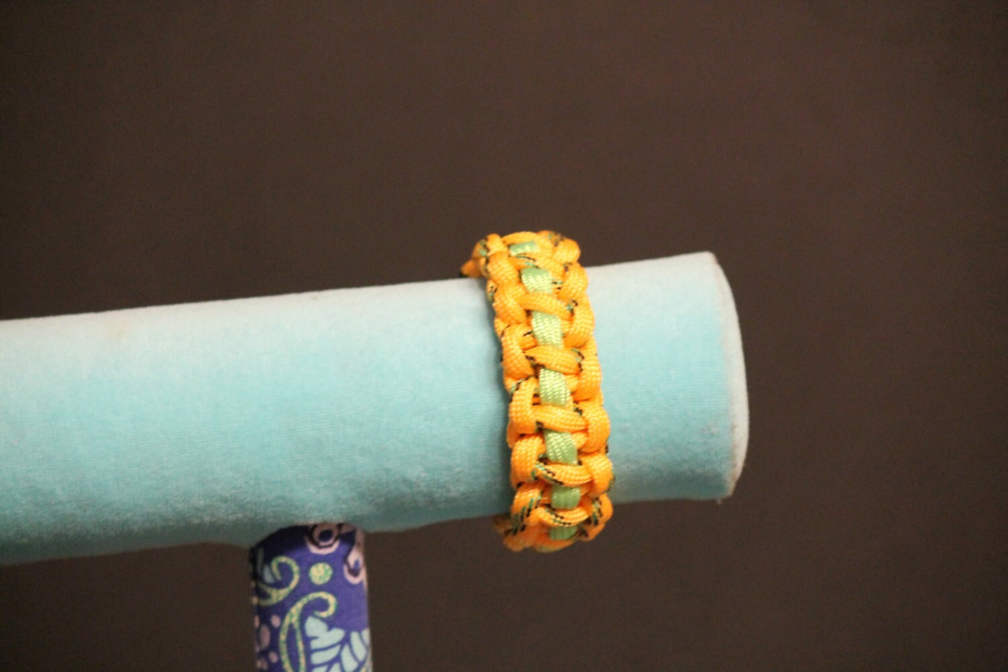 Yellow Mustard Twist and Neon Green center Para Cord Bracelet