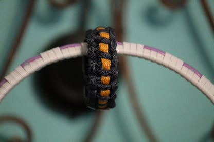 Dark Gray and Marigold Para Cord Bracelet