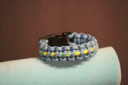 Pastel Blue Enwrapped Neon Green Paracord