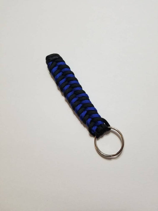 Thin Blue Line Paracord Keychain